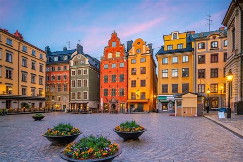 Stockholm látképe a Gamla Stannal