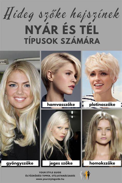 szőke hajszínek palettája