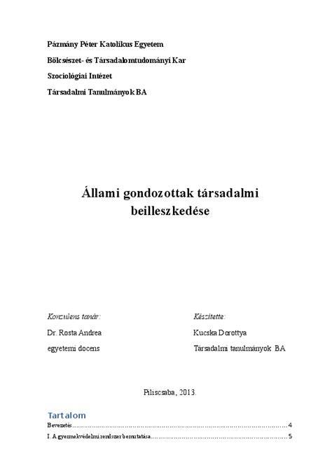 általános társadalmi elfogadás állami gondozottak körében