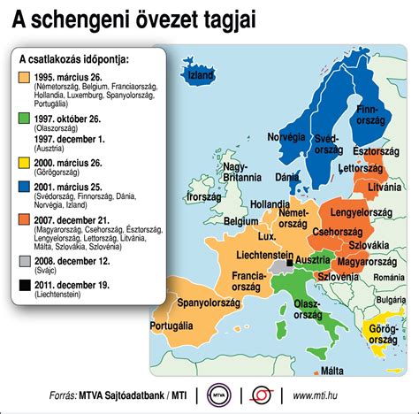 Térkép az eurózóna tagállamairól