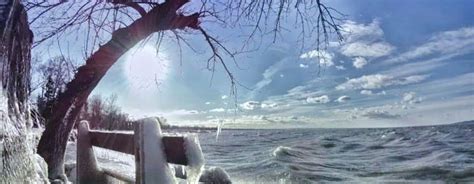 A Balaton téli tájképe