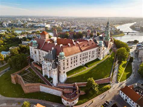 Wawel-domb és királyi palota látképe