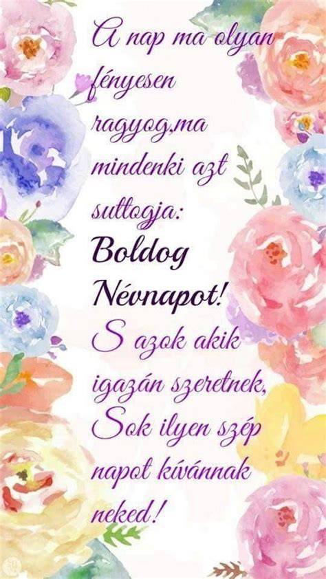 névnapi üdvözlet vizuális ábrázolás