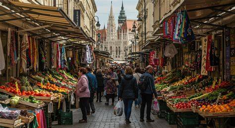 Budapest piacok hozzávalói és beszállítók vizuális áttekintése