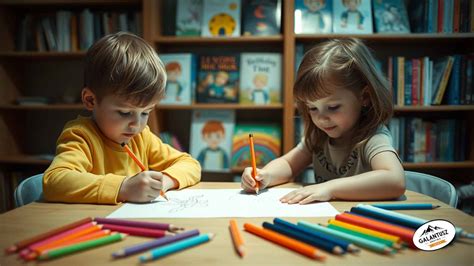 gyerekek csillogó festékkel rajzolnak