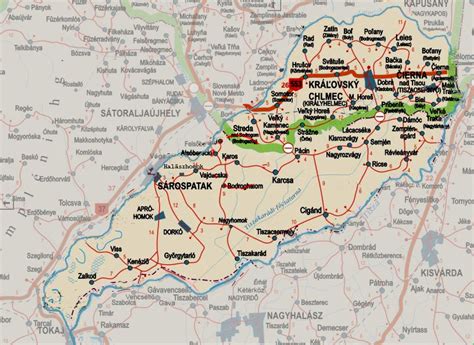 Bodrogköz térképe