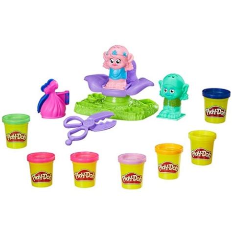 Play-Doh fodrászat ábrázoló infografika