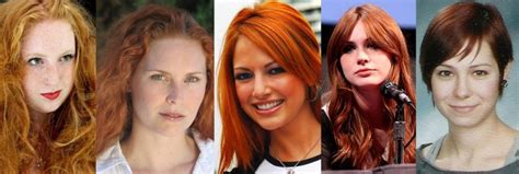 különböző vörös hajszínek