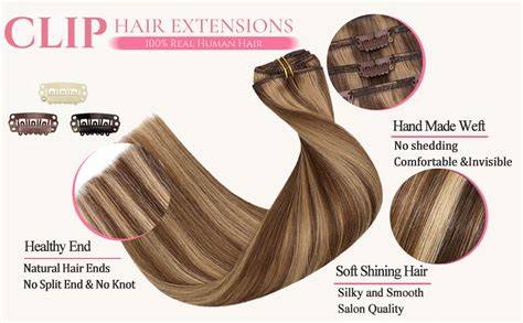 illustrative infographic on clip-in hair extensions
