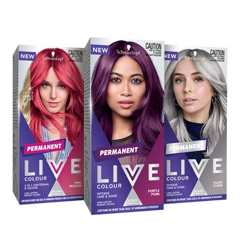 Schwarzkopf Live Color hajszínezők széles színpalettája
