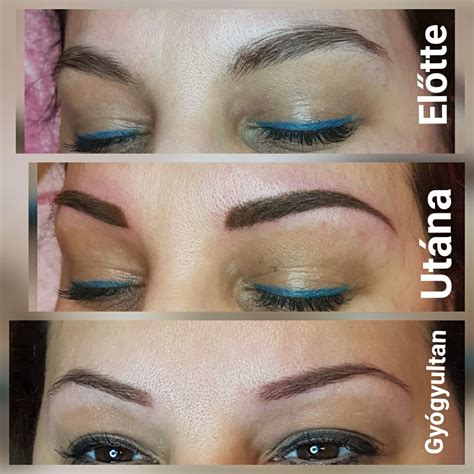 Szemöldöktetoválás folyamata: 1. Konzultáció, 2. Tervezés, 3. Tetoválás, 4. Gyógyulás, 5. Korrekció