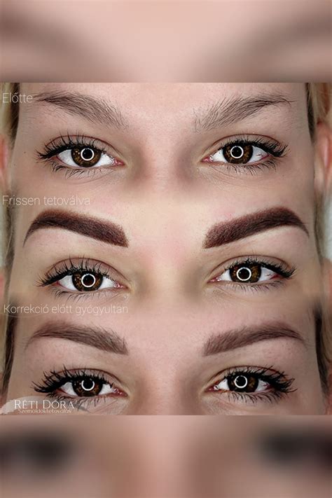 Szemöldöktetoválás technikák: Szálas, Púderes, Kombinált