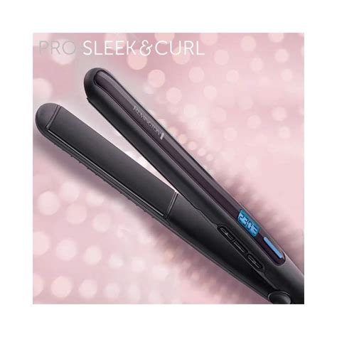 Illusztráció a Remington PRO-Sleek & Curl hajsimító két funkciójáról: simítás és göndörítés.