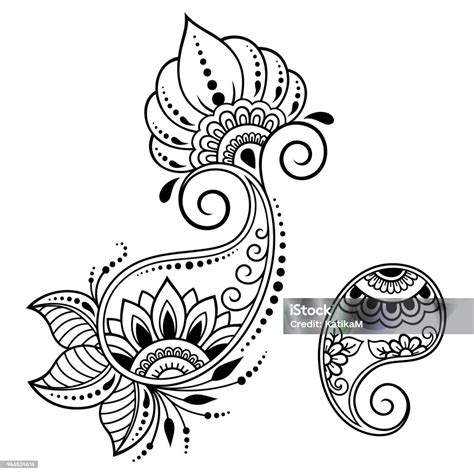 Henna virág és levelek