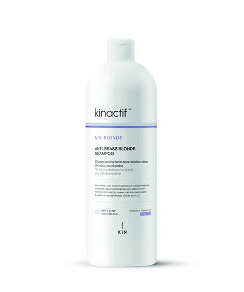 Kinactif Blonde hamvasító sampon - infografika a sárgulás elleni hatásról
