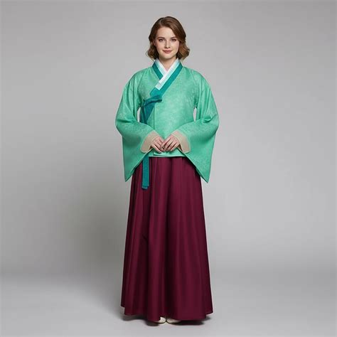 Hagyományos koreai hanbok részletes ábra a ruházat részeiről: Chima, Jeogori, Baji, és a kiegészítők összefüggései
