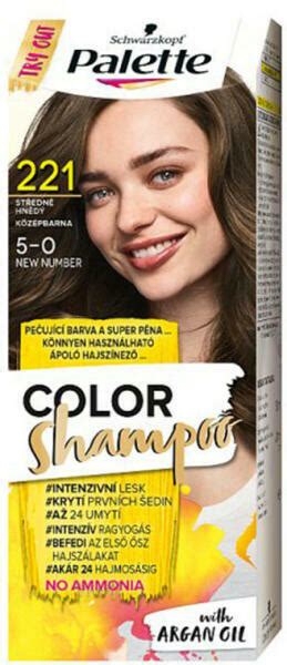 Palette Color Shampoo 5-0 középbarna hajfesték csomagolása
