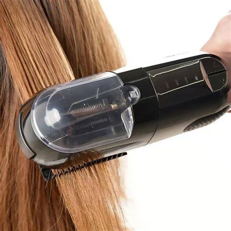 Infografika: split end trimmer működési elve