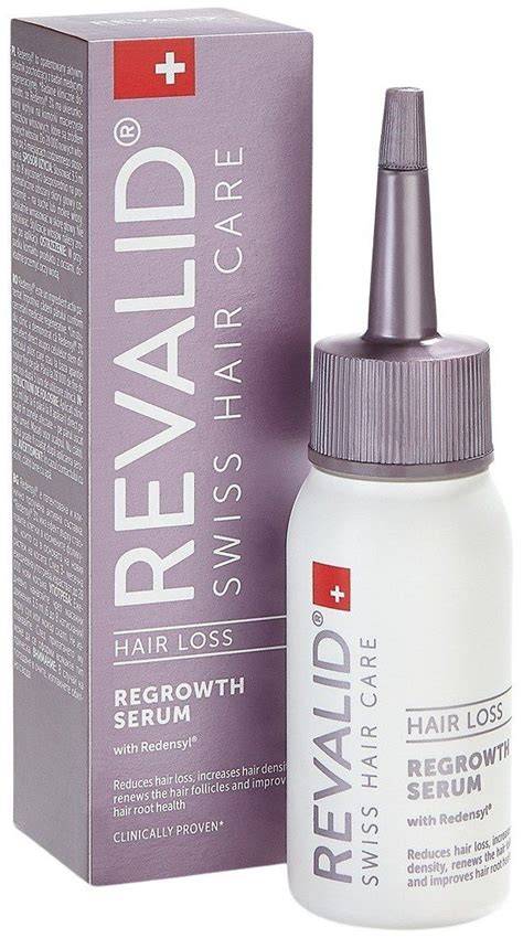 Képek: Revalid Regrowth Serum csomagolás és összetevők vizuális bemutatása