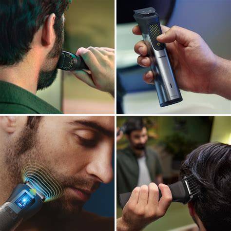 Philips szakállvágók és hajvágók arculati képe: különböző toldalékok és vízálló dizájn