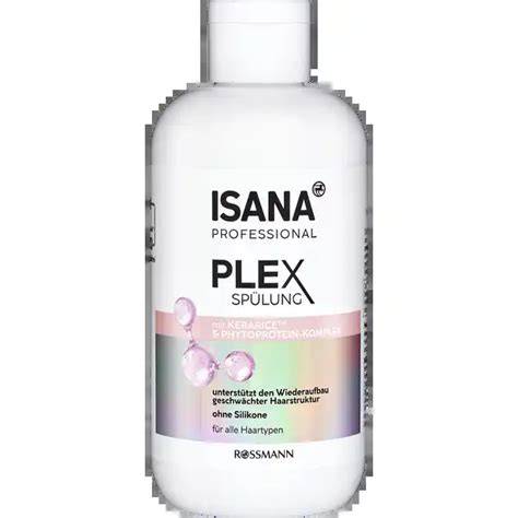 Isana Professional Plex hajápolási család kapcsolási ábra: sampon, balzsam, maszk, festék összefüggései