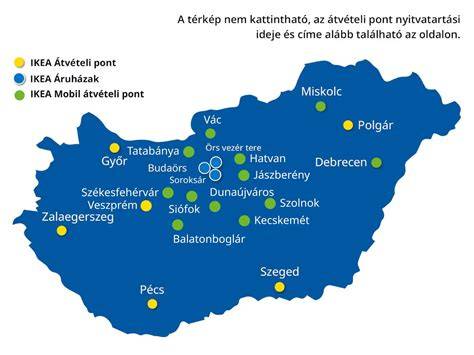 Átvételi pontok térképe