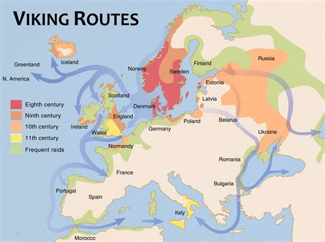 Mapa: Viking területek és kapcsolódó arc- és arcszőrzetdivatok