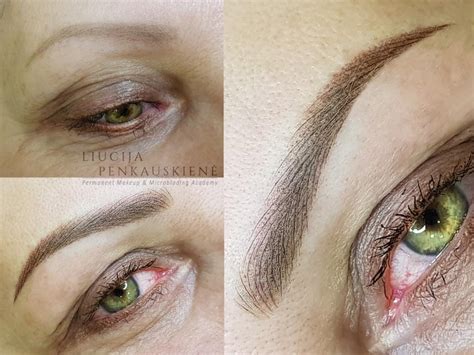 Microblading technika szemléltetése