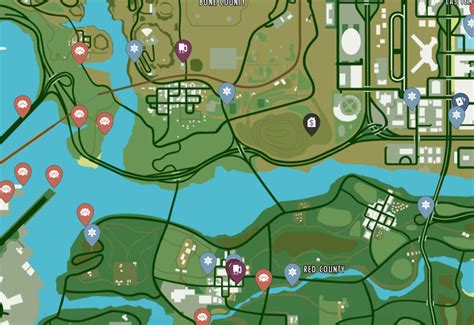 GTA San Andreas collectibles map