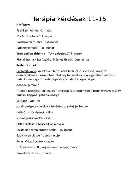 A terápia általános irányai