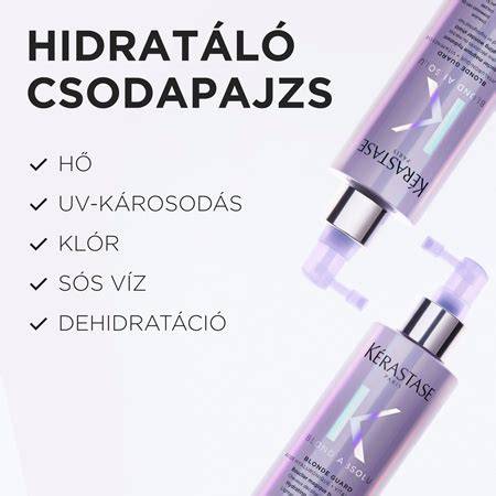 szőke haj hidratáló ápolás infographic