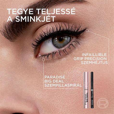 Infografika: a különböző L’Oréal szempillaspirál technológiák elrendezése és hatásai
