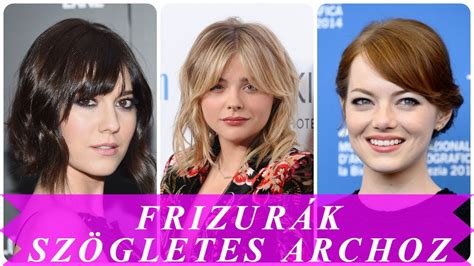 szögletes arcformához illő frizurák