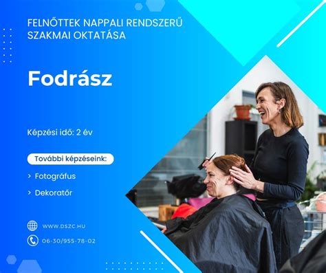 További infografika a fodrász képzéséről