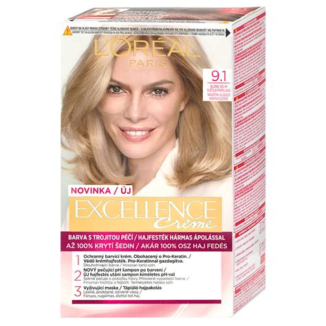 Szőke hajfesték paletta