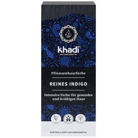 Khadi hajfesték por - indigó (100 g) - képi összefoglaló az eljárásról