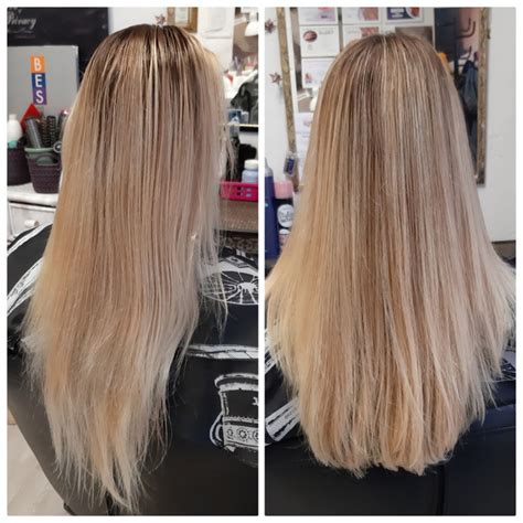 A keratinos hajkezelés előtt és után