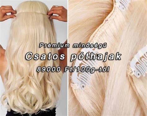 természetes hatású csatos póthaj ábrázolás