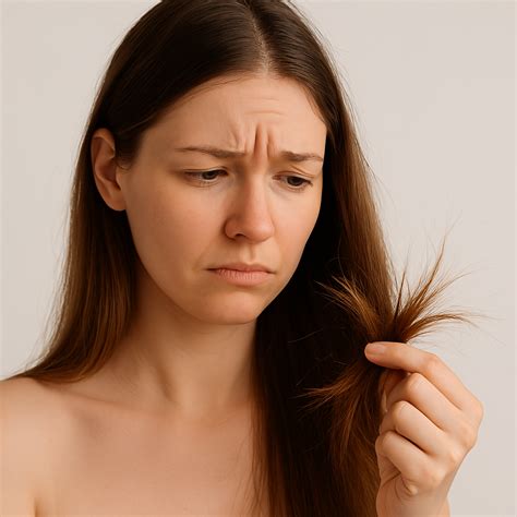 Illusztráció a száraz, töredezett hajról