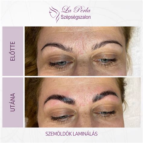 Szemöldök laminálás folyamata