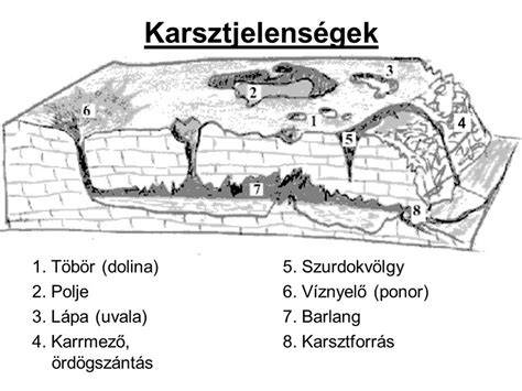 Infografika a mészkőbarlangok működéséről és a karsztvíz mozgásáról