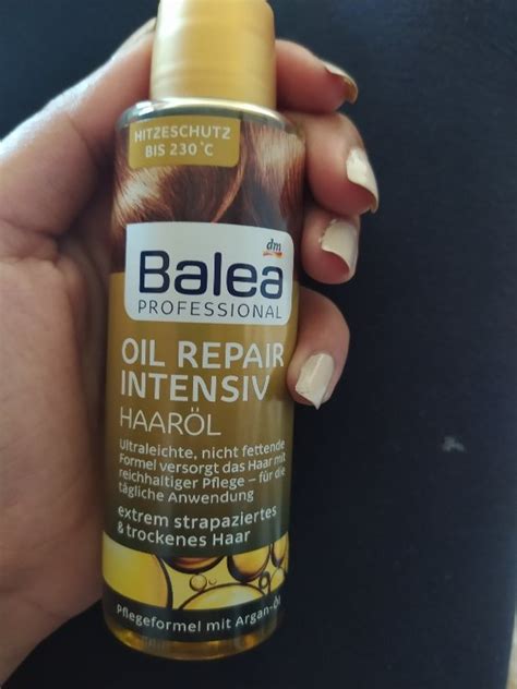 Infografika: Balea Oil Repair összetevők és hatásmechanizmus