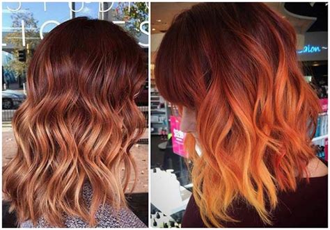 Vörös ombre szőke hajon