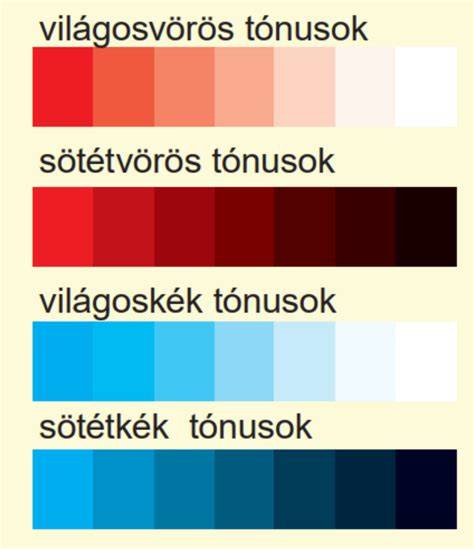 Árnyalatok és tónusok kiválasztása
