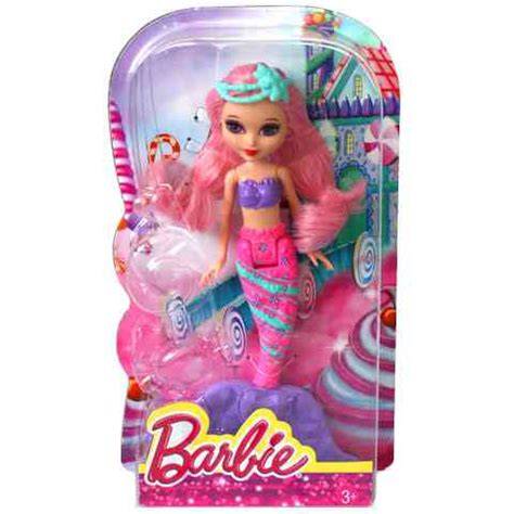 Barbie mini sellő baba rózsaszín hajjal és koronával