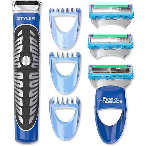 Infografika: Fusion ProGlide Styler felépítése és a hosszúsági fokozatok