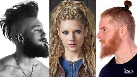 Bevonható tájképi viking frizura vizuális példával