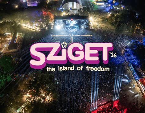 Sziget Fesztivál látogatói a Hajógyári-szigeten 2026-ban