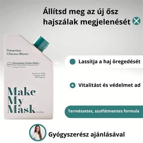infografika az őszülés elleni sampon hatékonyságáról