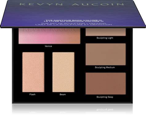 Infographics: Kevyn Aucoin kontúrozási technika és termékpaletta